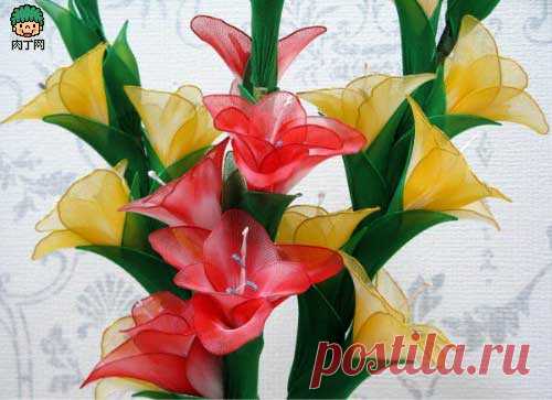 Как сделать цветы из капрона