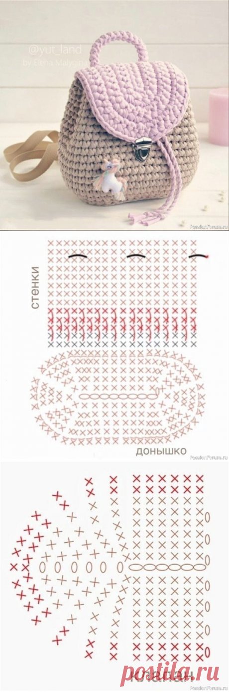 Стильная сумочка крючком. Схемы