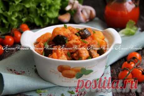 Азу из курицы с солёными огурцами - 10 пошаговых фото в рецепте