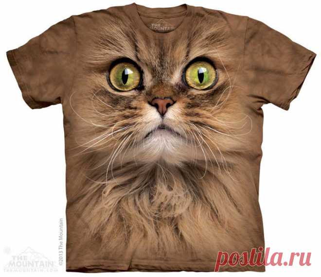 Футболка The Mountain Big Face Brown Cat