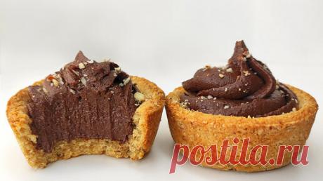 Очень простые и полезные низкоуглеводные пп корзиночки с шоколадным кремом | ПП РЕЦЕПТЫ БЕЗ САХАРА | Дзен