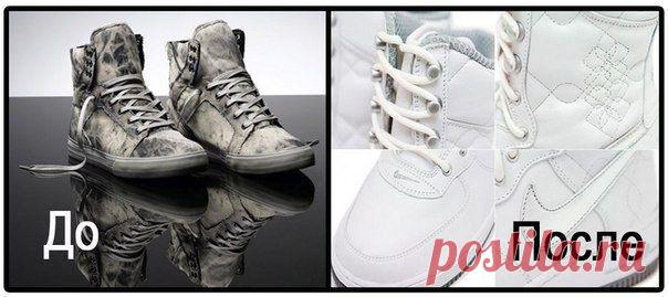 Как просто и быстро отмыть белые кеды | Хитрости Жизни