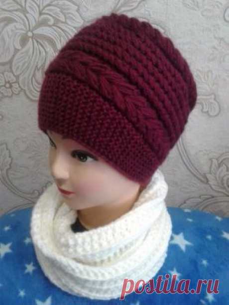 МОДНАЯ ШАПОЧКА СПИЦАМИ! ОЧЕНЬ КРАСИВО! СХЕМА НИЖЕ ! ↓↓↓ продолжение темы НИЖЕ ↓↓↓Откройте тему ↓↓