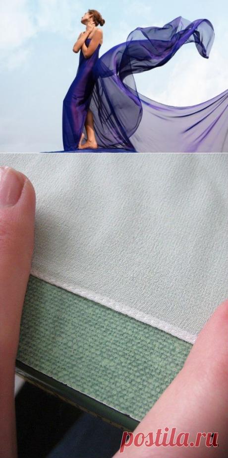 Как обработать края шифона. Оригинальный способ узкой подгибки
