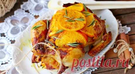 Курица, фаршированная апельсинами , пошаговый рецепт с фото