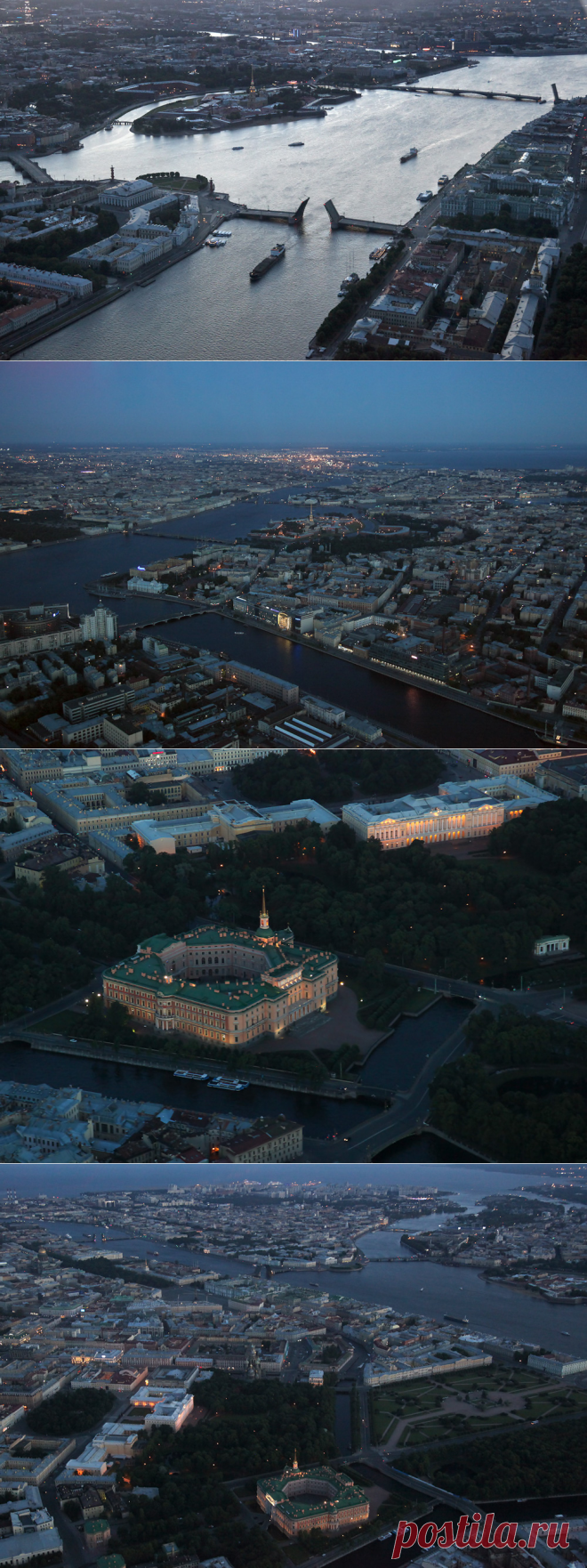 "...Я люблю этот город, прекрасный, как сон..."© Петербург из поднебесья. Белая ночь