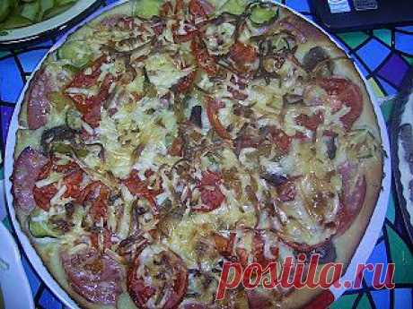 Рецепт вкусной пиццы из жидкого теста!
