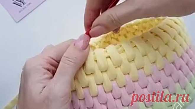 Красивый узор для корзинок сумок и рюкзаков.