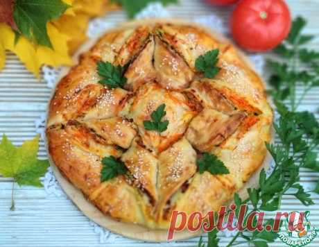 Пирог-пицца с тремя начинками – кулинарный рецепт