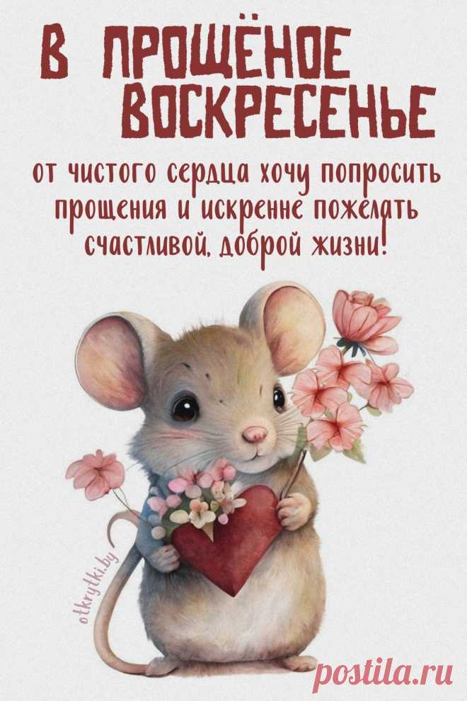 В этот день воскресный
Прошу у Вас прощения,
Пусть уйдут обиды
От нас без промедления!