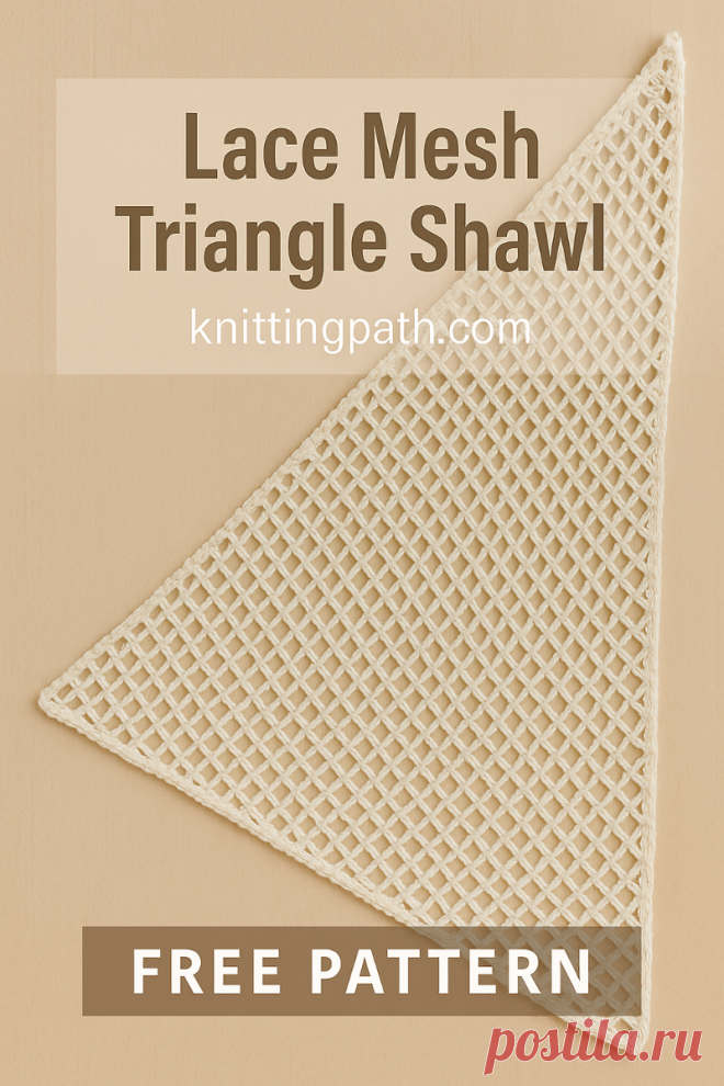 Lace Mesh Triangle Shawl