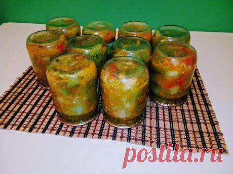 САЛАТ ИЗ ЗЕЛЁНЫХ ПОМИДОРОВ НА ЗИМУ ГОТОВИТЬ ПРОСТО