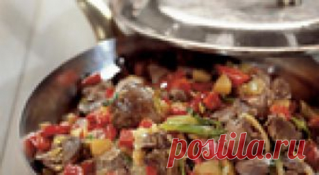Жаркое из куриной печенки
