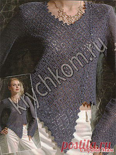 ИНТЕРЕСНАЯ БЛУЗКА: Дневник группы "Все в ажуре... (вязание крючком)" - Страна Мам