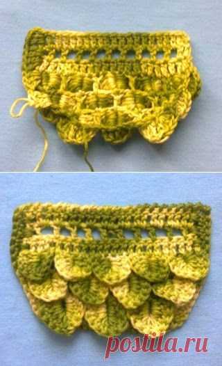 Irish crochet &: Комнатные тапочки "Чешуя"