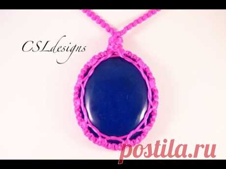 Looping technique macrame cabochon