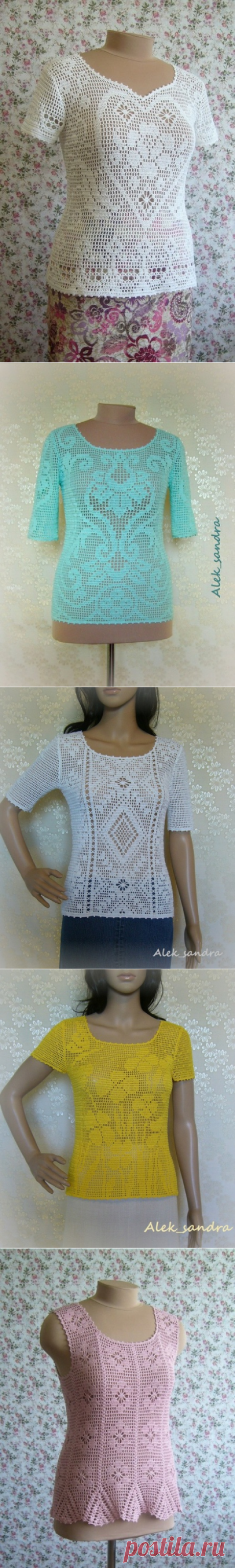 Восхитительные кофточки  Alek_sandra   -филеечкой. - Вязание - Страна Мам