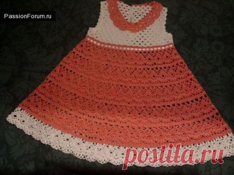Платье и шляпка в подарок нашей подружке / Детская одежда крючком. Схемы / PassionForum - мастер-классы по рукоделию