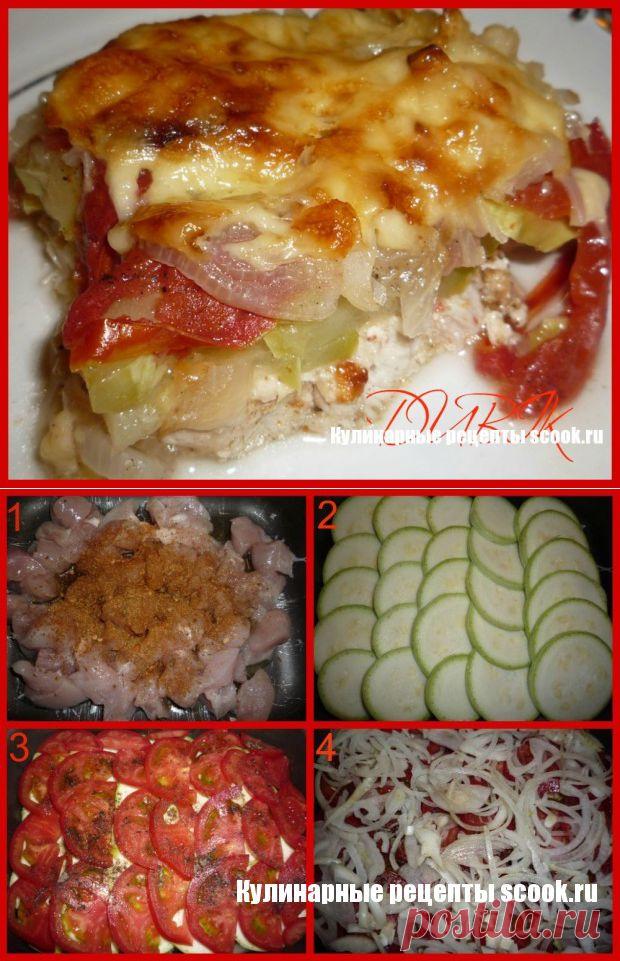 Куриное филе, запеченное с кабачками