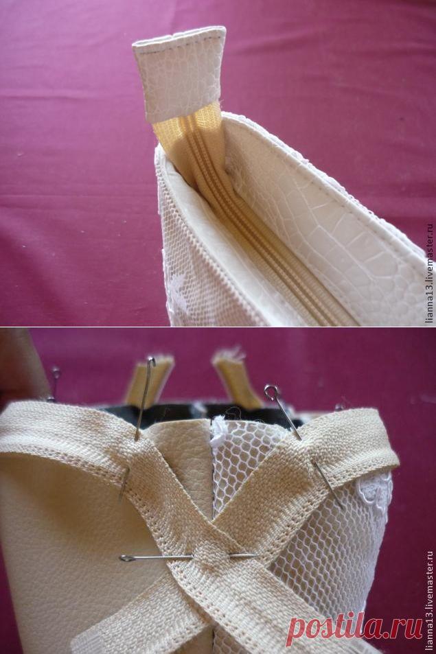 вшиваем молнию в сумку