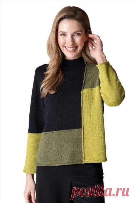 Вязание цветными блоками: простые приёмы, которые выглядят как искусство | Ольга Прилуцкая, вязание - это модно | Дзен