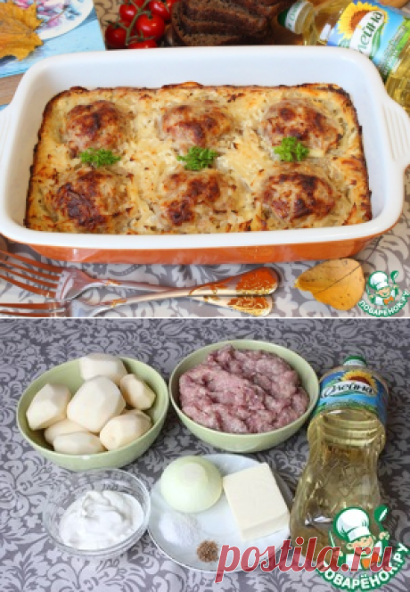 Котлеты, запечённые в тёртом картофеле – кулинарный рецепт