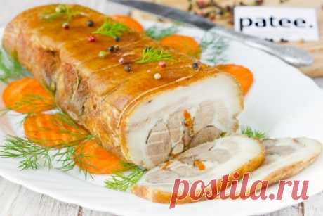Вкуснейший рулет из свиной грудинки