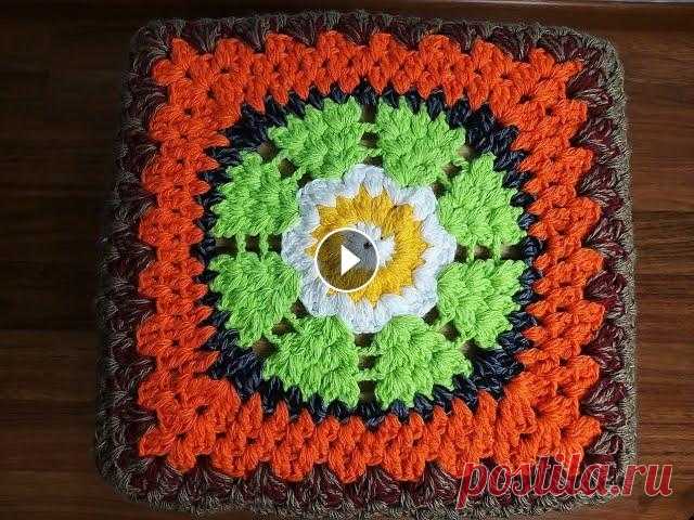 Красивая квадратная сидушка крючком. Вязание крючком для начинающих. Привет Всем! Сегодня я Вам расскажу, как научиться вязать квадратную сидушку на стул и как его можно обвязать. Для вязания сидушки (размер 31 на 31 см...