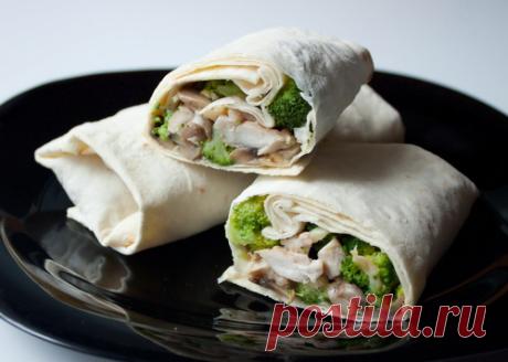 Пошаговый фото-рецепт курицы с брокколи в лаваше | Вторые блюда | Вкусный блог - рецепты под настроение