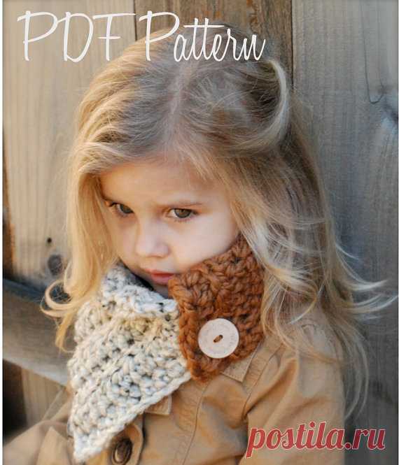 Crochet PATTERN-The Aspen Cowl Toddler Child and от Thevelvetacorn