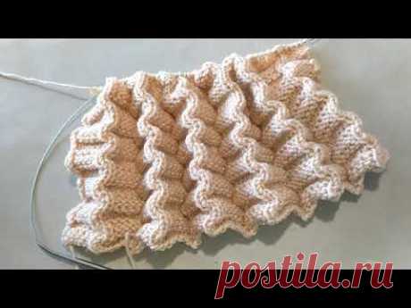 Простой узор спицами для юбки, платья