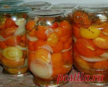 Помидоры, закатанные половинками. Вкуснятина