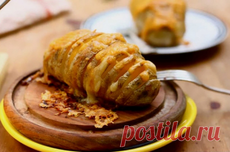 Картофельные веера с сыром / Простые рецепты