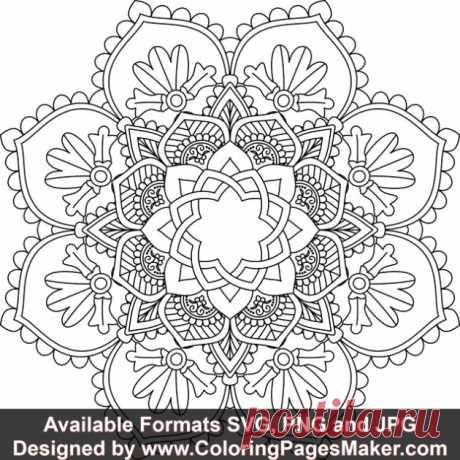 SVG Mandala Art #142 &amp;#8211; ColoringPagesMaker