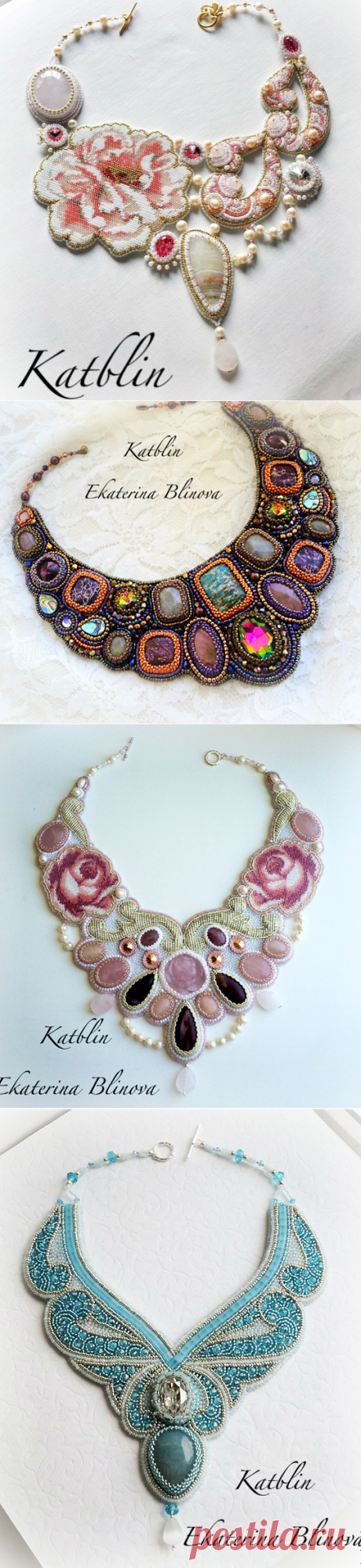 Beautiful embroidered jewelry by Kate Blinova | Beads Magic