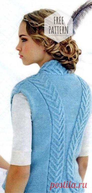 Sleeveless Stylish Cardigan Free Pattern