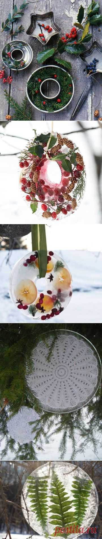 Новогодний декор: ледяные украшения - Ярмарка Мастеров - ручная работа, handmade