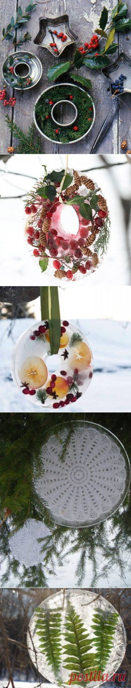 Новогодний декор: ледяные украшения - Ярмарка Мастеров - ручная работа, handmade