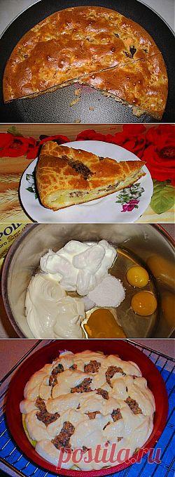 (+1) тема - Пирог «Быстрый и вкусный» из теста на кефире со сметаной и майонезом | ВКУСНО ПОЕДИМ!