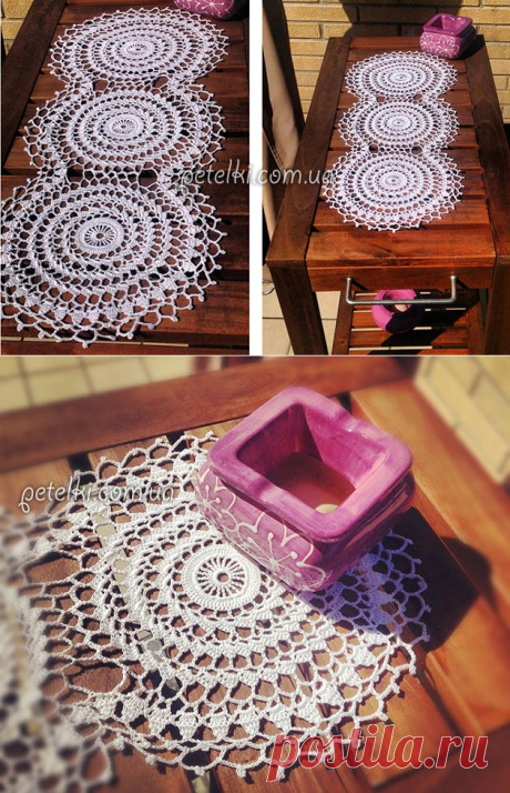 Салфетка-дорожка крючком. Схемы вязания - Nebka.Ru