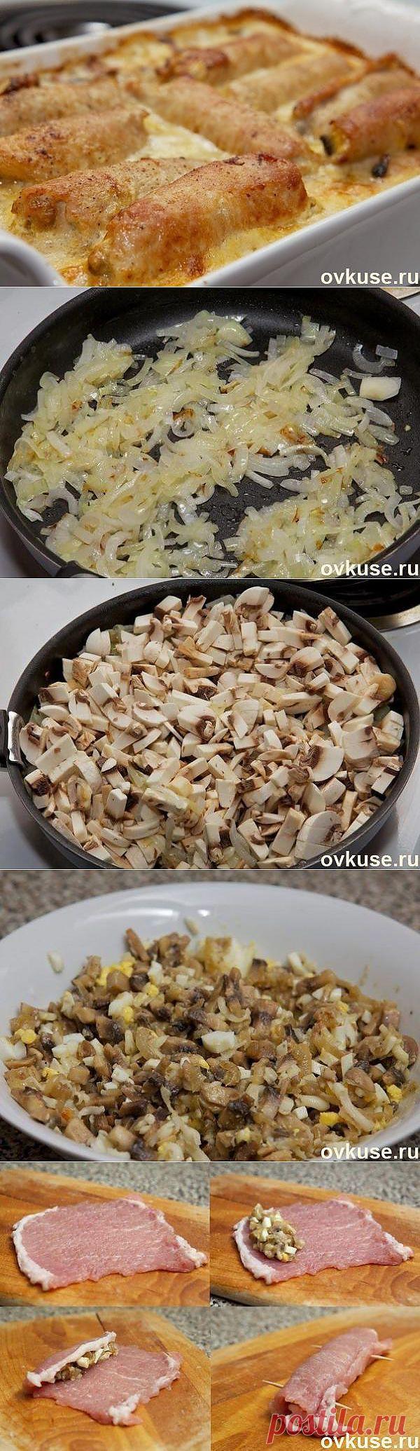 Рулеты из свинины с грибами - Простые рецепты Овкусе.ру