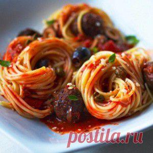 Спагетти путтанеска рецепт – итальянская кухня: паста и пицца