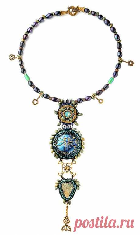 Стрекозка Steampunk | biser.info - всё о бисере и бисерном творчестве