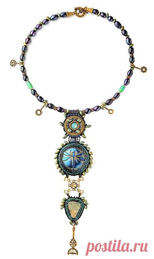 Стрекозка Steampunk | biser.info - всё о бисере и бисерном творчестве