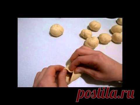 Красивая защипка пирожков !!! - Как лепить манты - 6 способов лепки !!! (Видео МК - Хозяюшка)