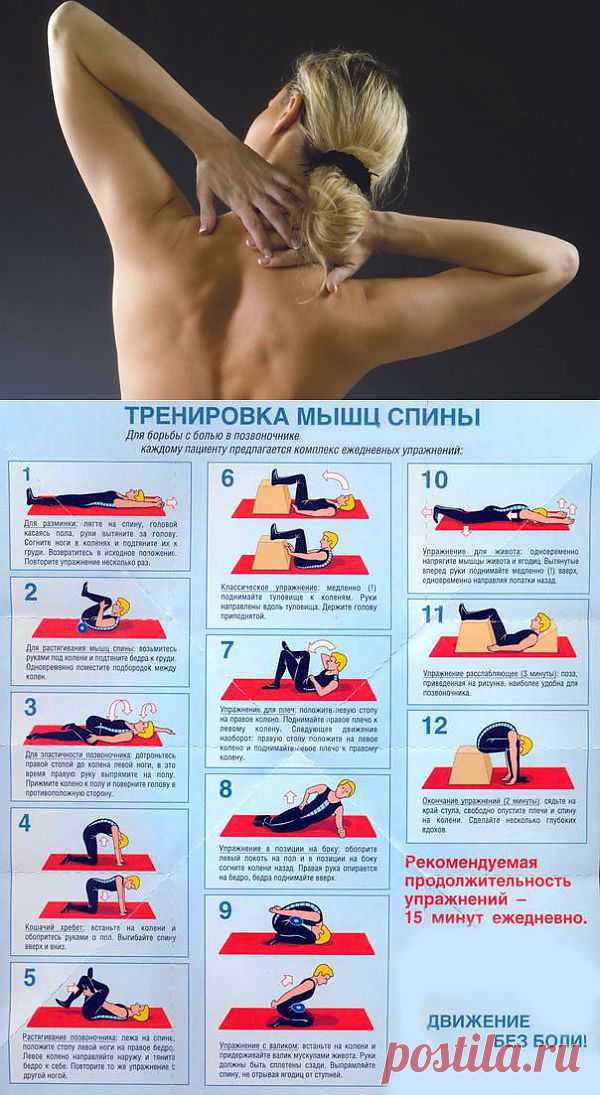 Лечебная гимнастика при остеохондрозе.