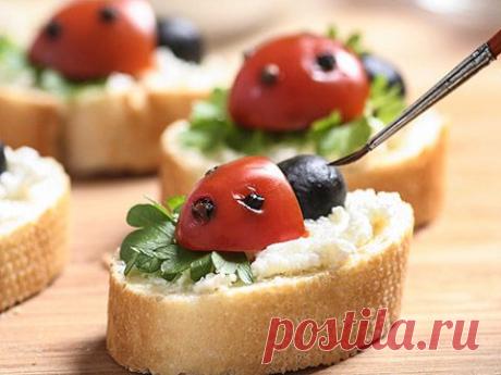 Канапе на стол детского праздника