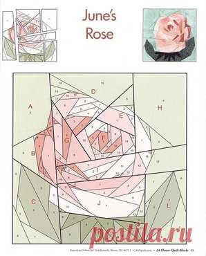 Шитье по бумаге - несколько схем с цветами