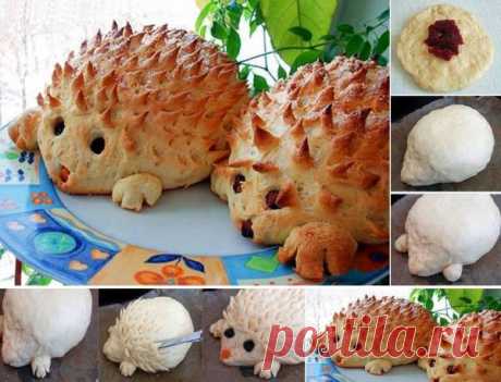 Wonderful DIY Lovely Hedgehog Bread This hedgehog is absolutely the cutest thing ever. Everyone will love it ! Ingredients: - 500 grams flour - 300 milliliters warm milk - 50 grams sugar - 10