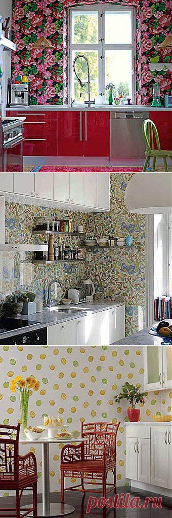 Подбираем кухонные обои: 12 интересных идей. | Идеи для кухни